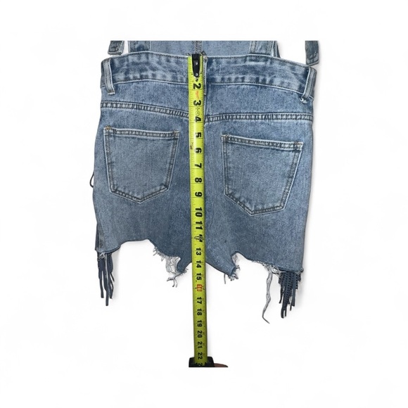 Blue B Collection Distressed Denim Overalls - Picture 9 of 10